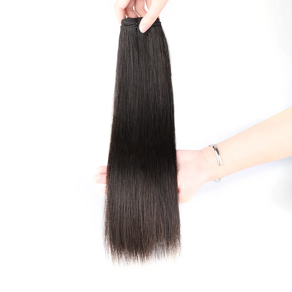 Esty malásia feixes de cabelo humano em linha reta tecelagem do cabelo remy feixes de cabelo humano em linha reta extensão do cabelo humano cor natural