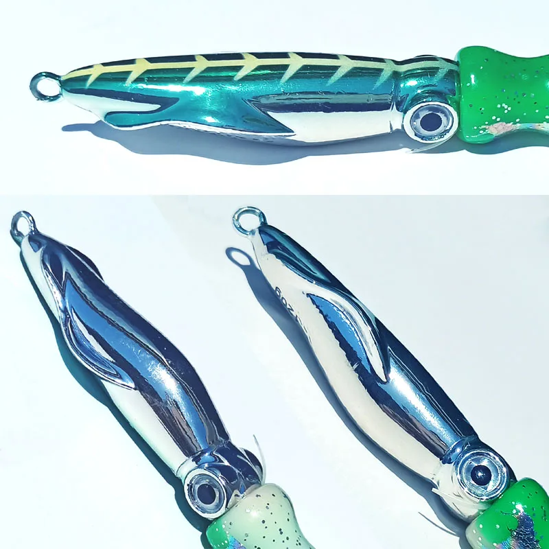 Jig Head con falda de pulpo – Cabeza plomada para jigging lento - imagen 2