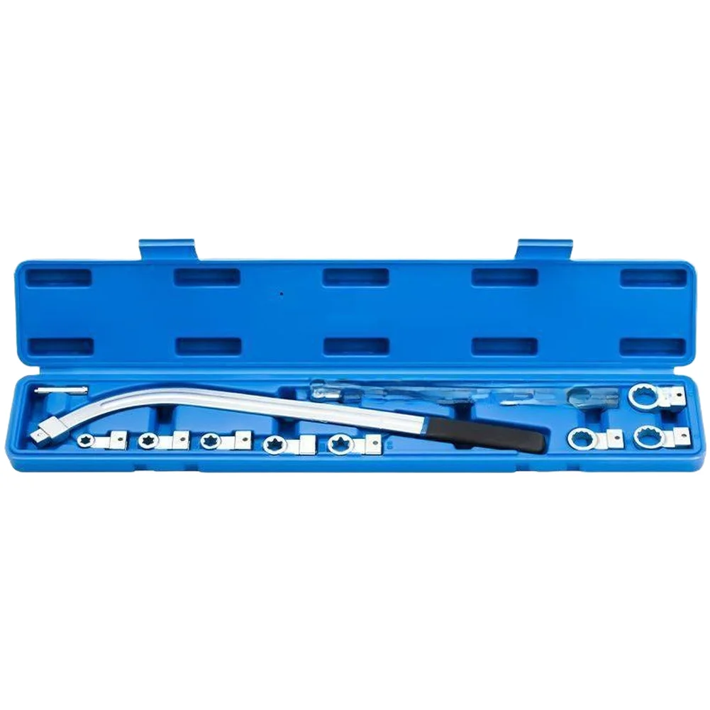 13 pcs Ratcheting Wrench Set for Belt Tensioner Adjustment and For Engine Timing Pulley Removal Extended Reach Design