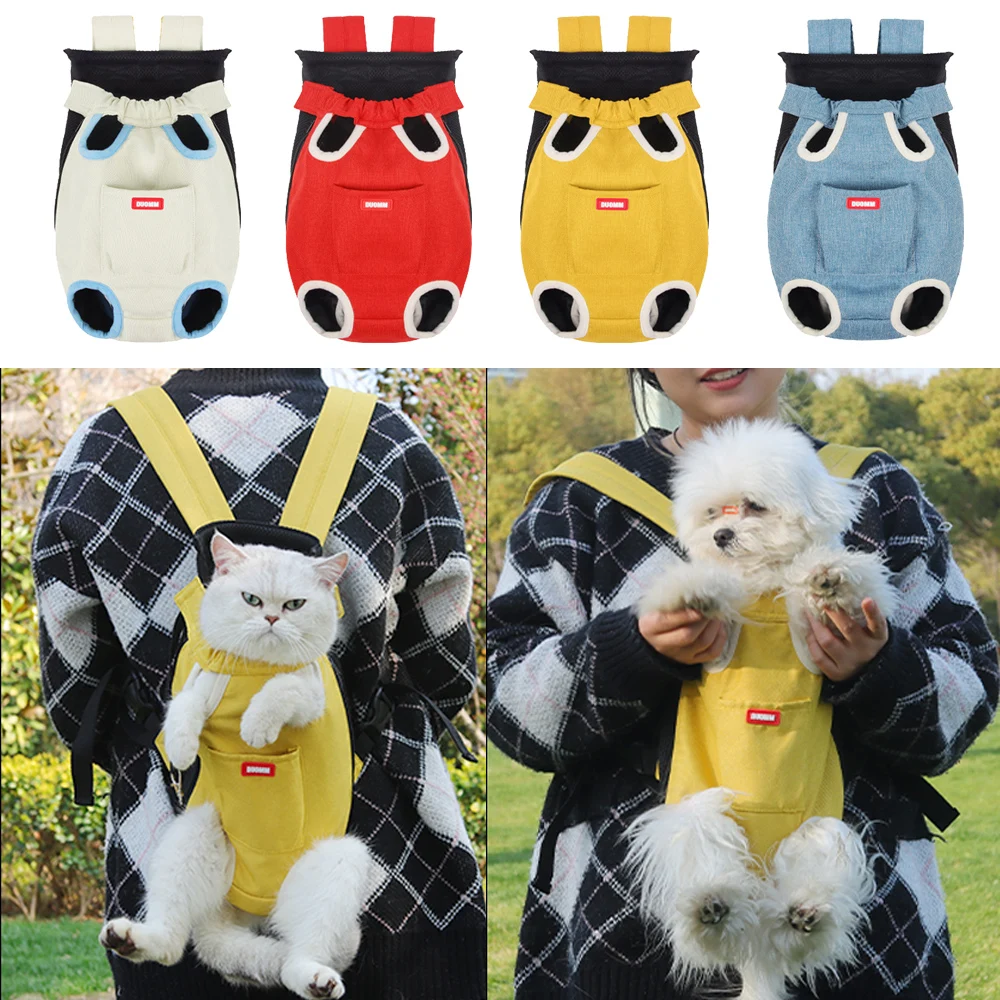 Canvas Cat Puppy Travel Backpacks Breathable Pet Carrier Bags for Cats Small Dogs Kitten Accessories Pets Outdoor Supplies