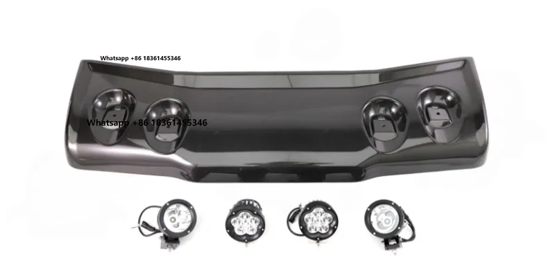 

Off-road Adventure Style Parts New 4X4 Square W463 Carbon Fiber Glossy Black headlight