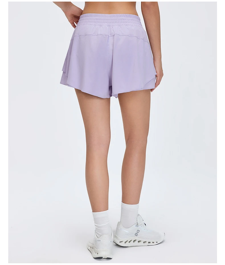 Damen Outdoor-Laufshorts Sommer High-Waist Yoga-Shorts 2-in-1 Gym-Shorts Sportbekleidung Schnelltrocknende Trainingskleidung für Frauen – Detail 7