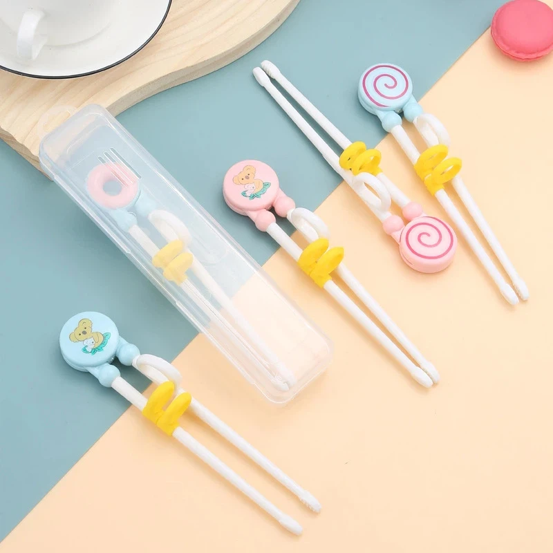 Cartoon Baby Practice Chopsticks Plastic Training Chopsticks Children's Correction Learning Chopsticks Card Insertion Device