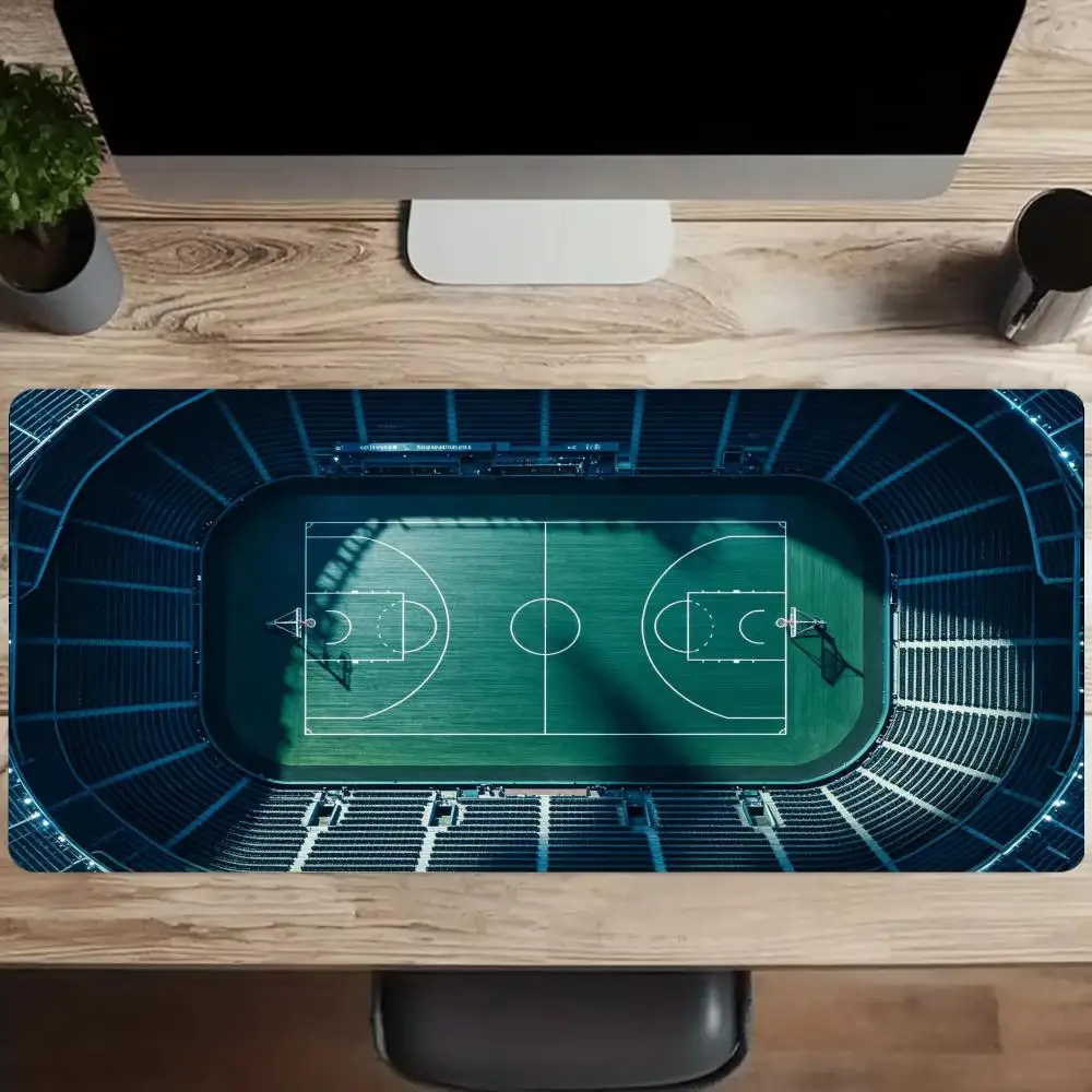Football Field Extra Large Desk Mouse Pad Locked Edge Shock Absorption Keyboard Mat for Desktop Setup Gaming Desk Mat Anti-slip