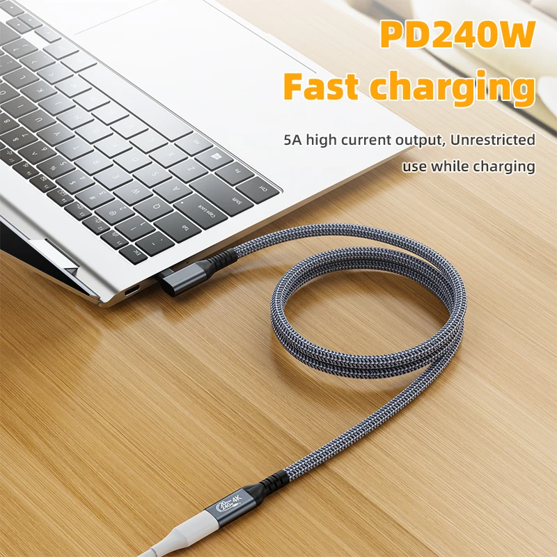90 Degree Type C Extension Cable 3.2 USB C to Type C Fast Charge Data Transfer Converter 20Gbps USB-C Extender for iPad Macbook