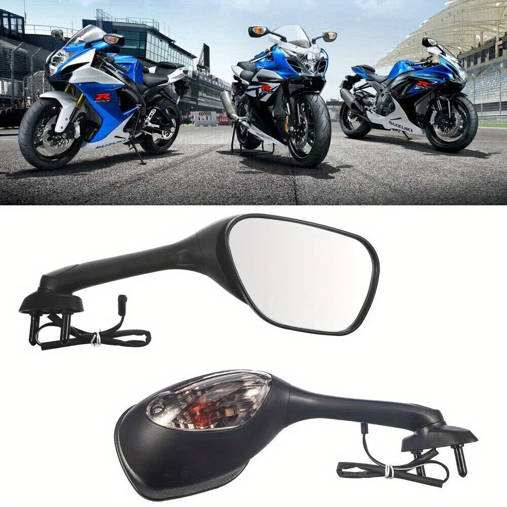 2PC Rearview Mirrors Turn Signal For Suzuki GSXR600 GSXR750 06-21 GSXR1000 05-15