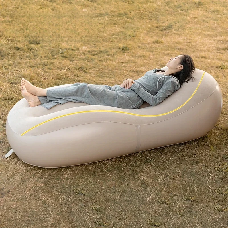 Fast inflatable air sofa bed outdoor portable air mattress lazy camping automatic inflatable sleeping mat 168*76cm