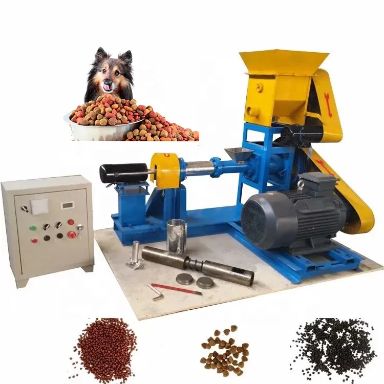 Dry Dog & Cat Food Production Machine with PLC and Motor for Feed Extrusion Processing 40-2000kg/h Capacity