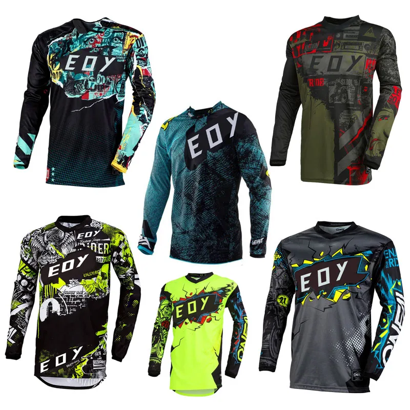 Men's Long Sleeve Motocross Cycling Jersey Downhill Mountain Bike MTB Shirts Offroad DH Motorcycle Motocross Clothing