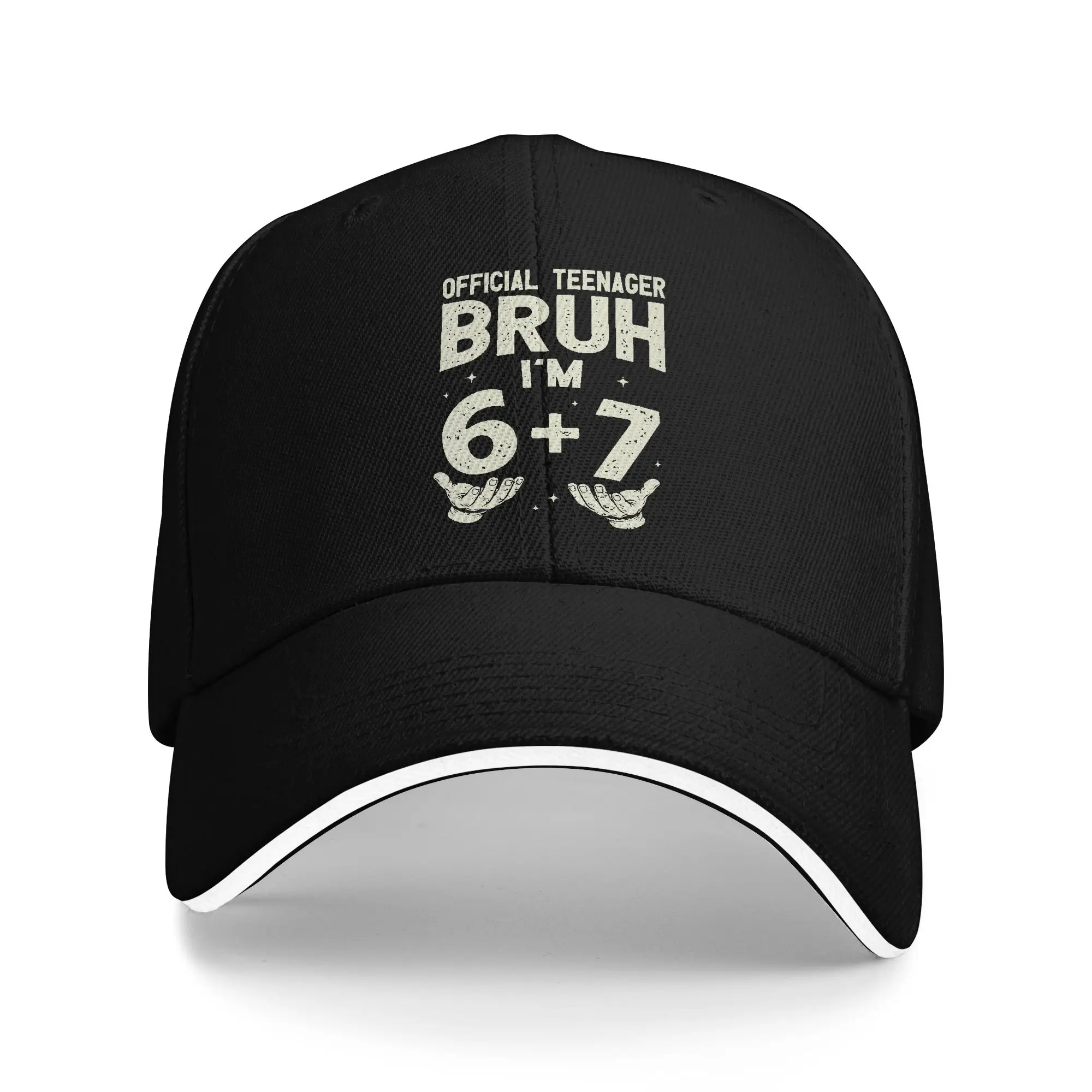 13th Birthday Boys Teen Official Teenager Six Seven Meme 6-7 Baseball Cap Unisex Trucker Hat Sunscreen Outdoor Gym Baseball Caps