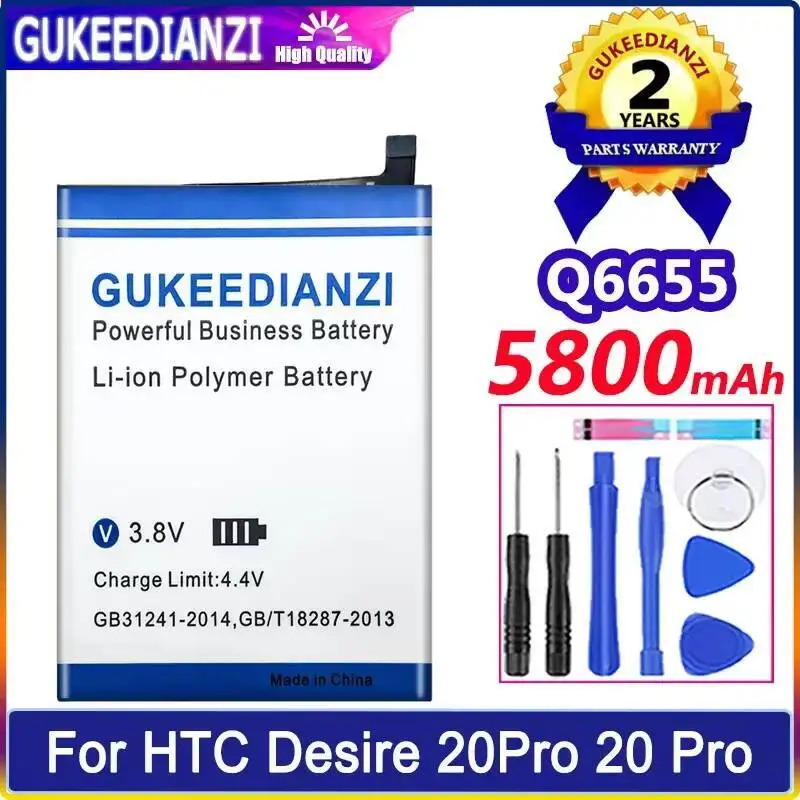 

For Htc Desire 20 Pro 5800Mah Q6655 Reliable Power Mobile Phone Battery