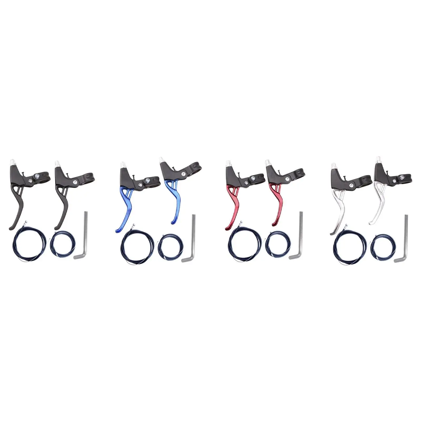 Bike Brake Lever Set Bicycle Brake Handle, Universal with Bike Brake Cable Wire, 2.2cm Diameter for Mountain Bicycle