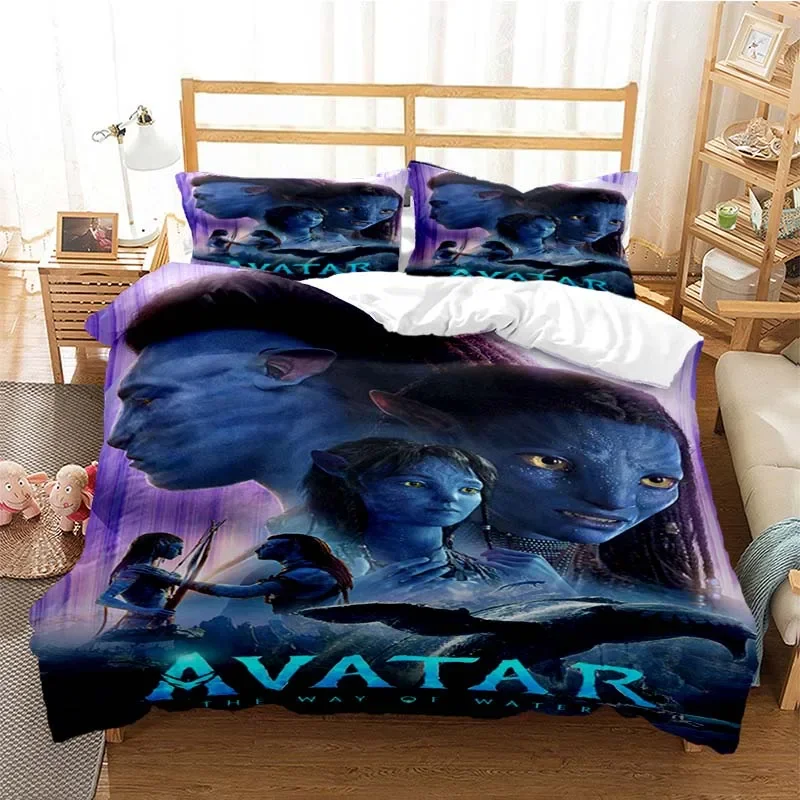 

Avatar movie Print Three Piece Bedding Set Fashion Article Children or Adults for Beds Quilt Covers Pillowcases Bedding Set Gift