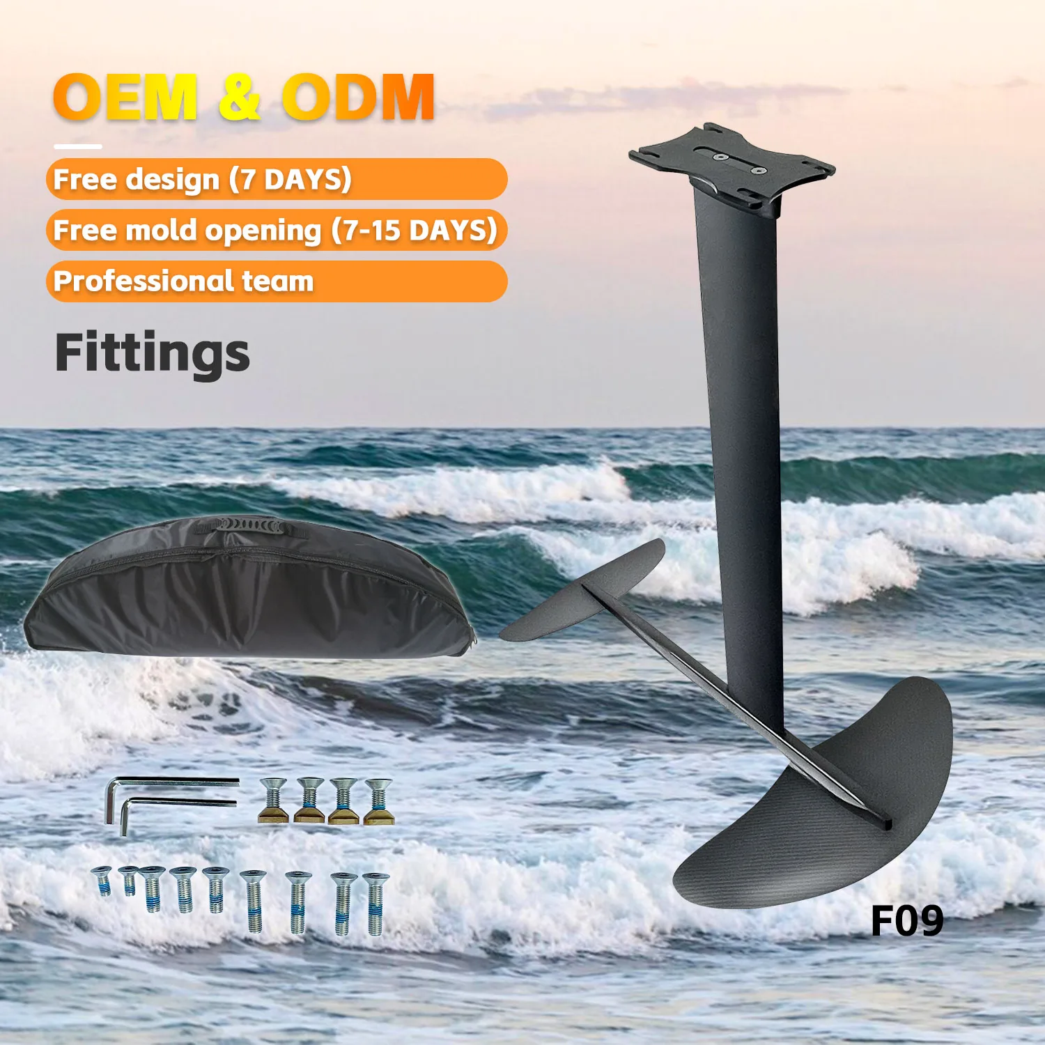 

Factory Priced F09 Waterplay Hydrofoil Set Surf Board Aluminum Carbon Kit For Surfing Efiling Surfers' Tool & Accessory On Sale