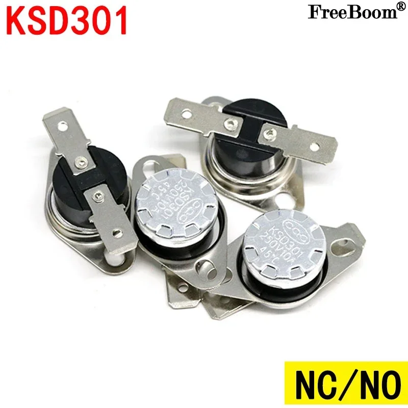 

5/10PCS Normally Open/Close KSD301 10A 250V 40-135 Degree Bakelite KSD-301 Temperature Switch Thermostat Sensor