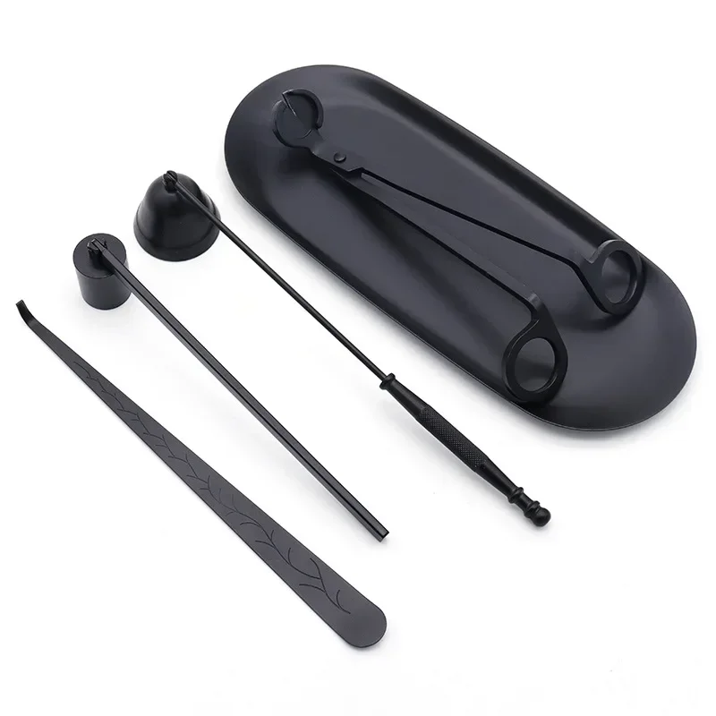 5 Styles Black Candle Extinguishers Scented Candle Trays, Scissors, Hook Accessories  Wick Trimmer Candle Extinguishing Tools