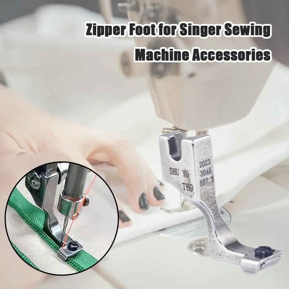 Zipper Foot For Singer Sewing Machine Accessories Adjustable Invisible Zipper Foot Presser For Singer Sewing Machine Access G7j2