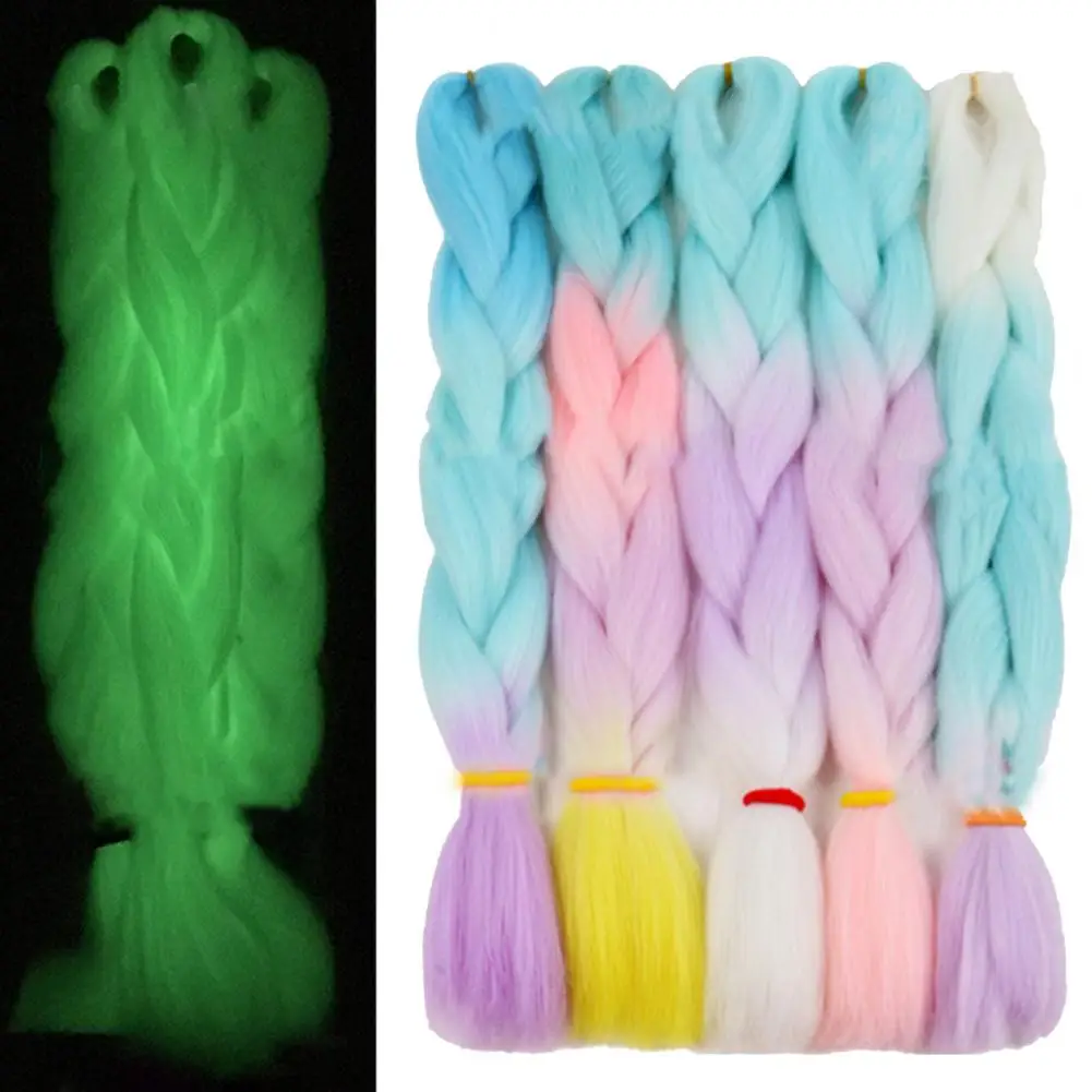 

Colorful Luminous Braids Butterfly Glitter Fiber Optic Hair LED Silk Braids Bar Prom Aid Supplies Hairband Hair Decor