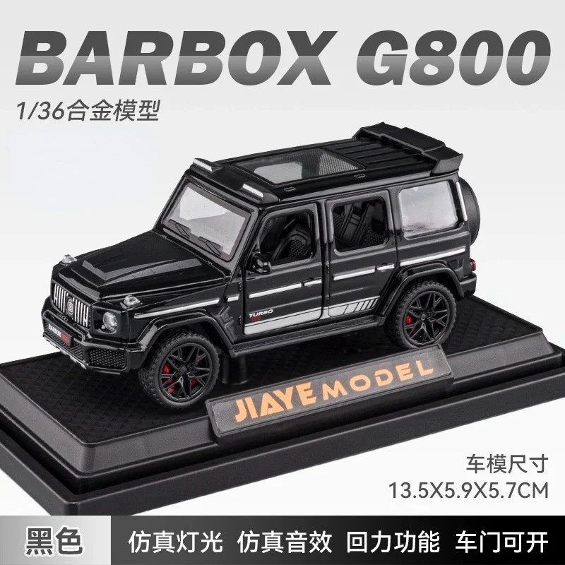 1:36 Mercedes Benz BRABUS G800 High Simulation Diecast Metal Alloy Model car Sound Light Pull Back Collection Kids Toy Gift