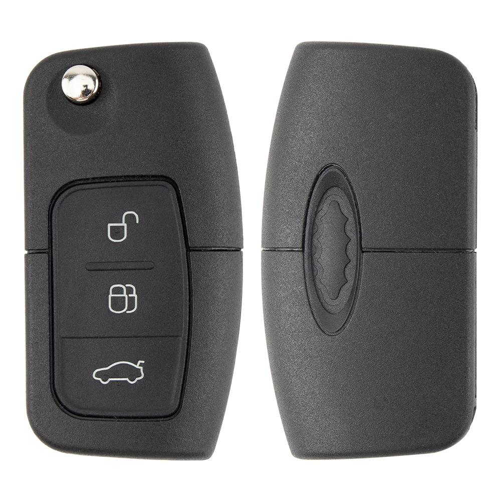 dahai Car key Remote Control Key Fit For Focus Mondeo Fiesta Galaxy Fusion 315/433 Mhz 4D63 Chip Smart Flip Blank Key