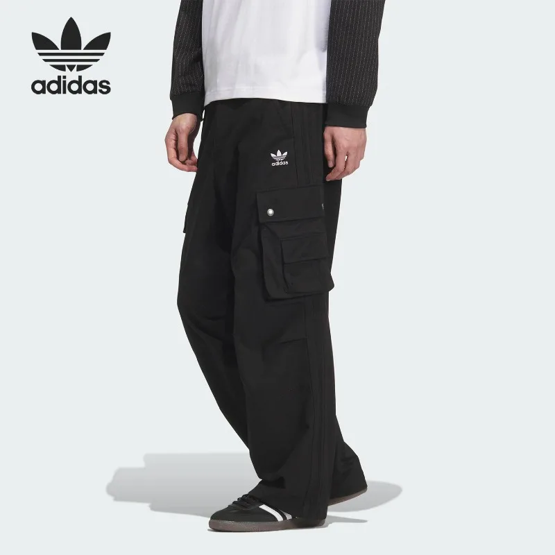 Adidas Clover Men's Casual Loose Woven Multi-Pocket Sweatpants KC2631