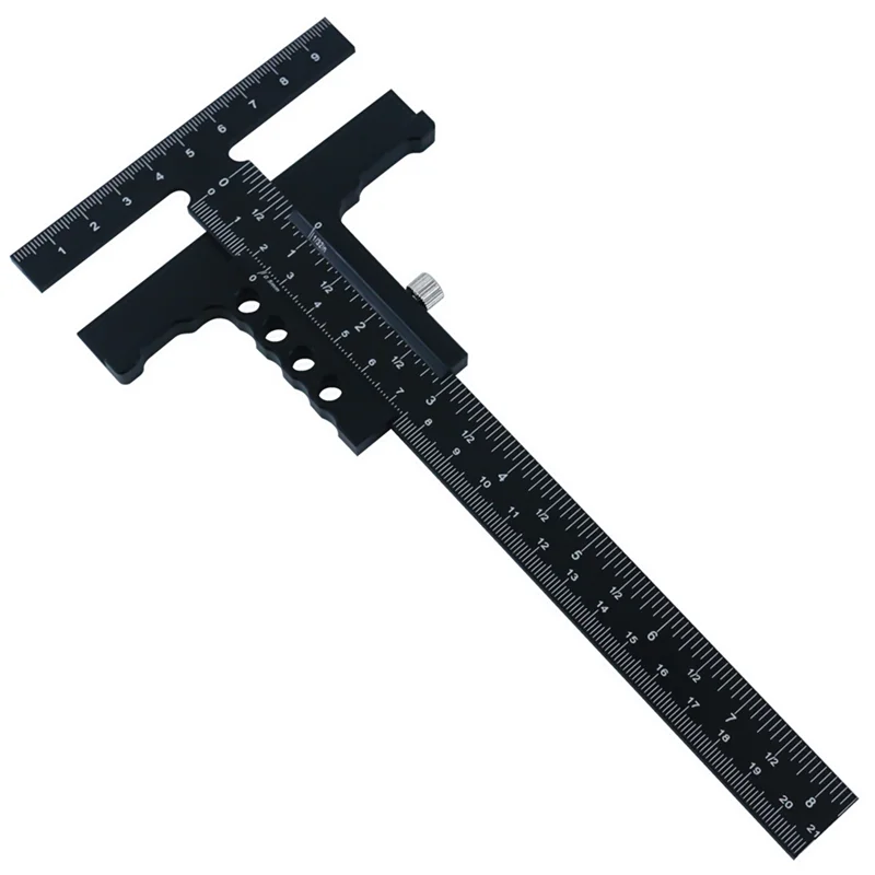 ABWP-T Ruler Metal Slider Ruler Accurate Woodworker Edge Ruler Angle Measurement Scribe Tool Woodworking Practical Carpenter