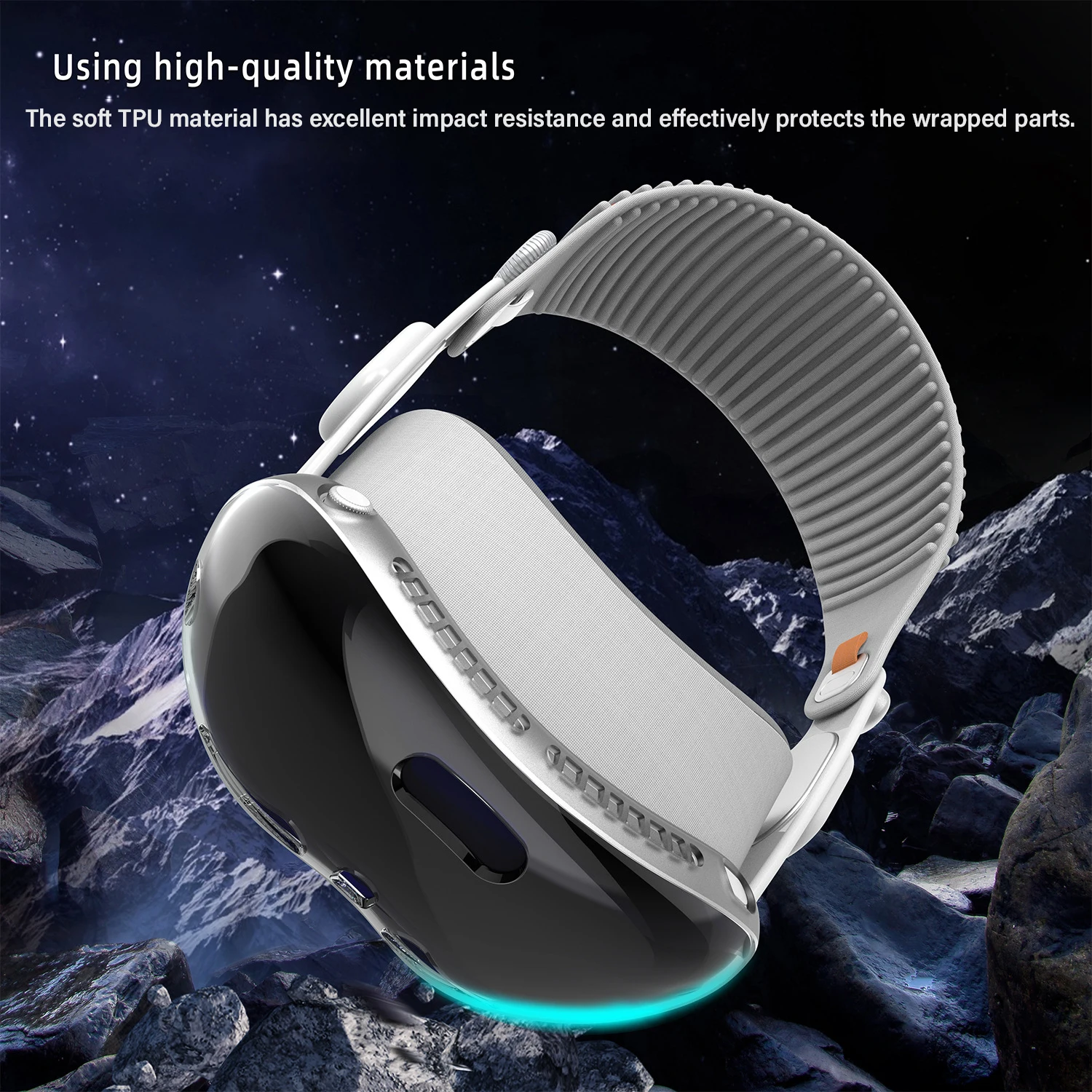 TPU Soft Silicone Case for Apple Vision Pro VR Anti-scratch Protective Case for Vision Pro Host Shockproof Transparent Cover