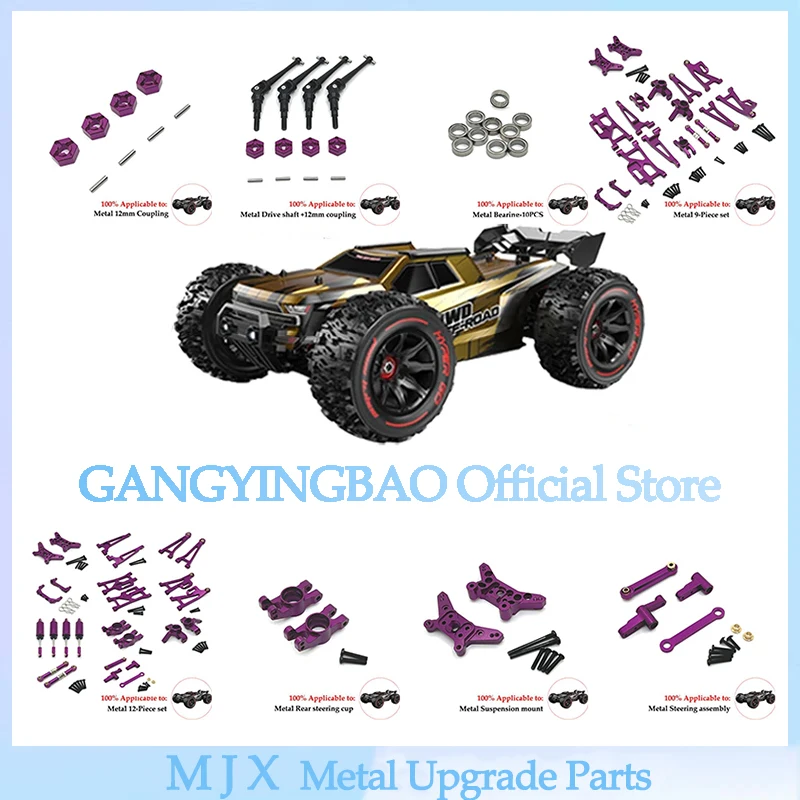 Mjx Hyper Go 1/14 14210 14209 Upgrade Parts Metal Steering Cup Rear Wheel Seat Front and For  Rc Car CNC Aluminum Accessories