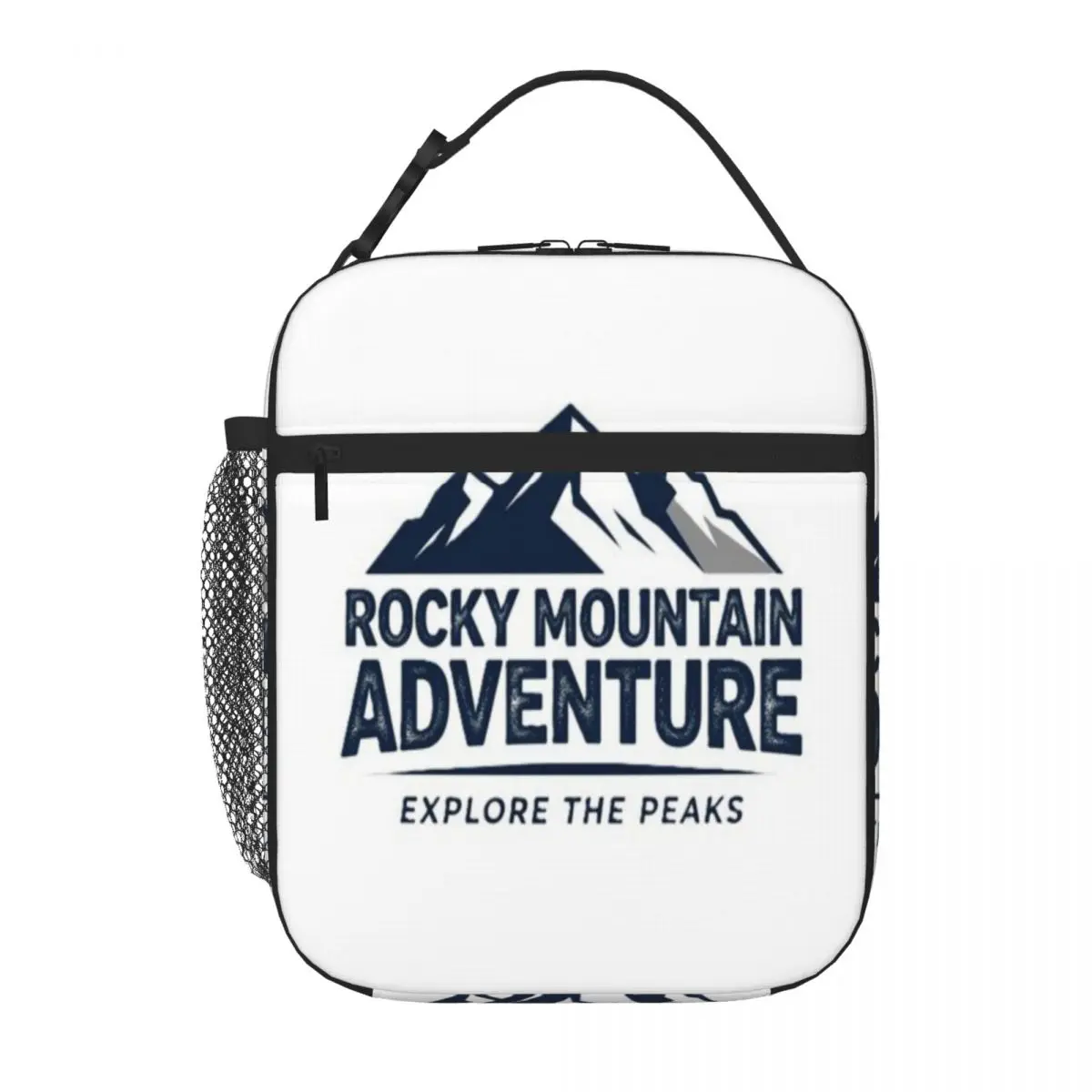 Hot Sale Rocky Mountain Adventure Explore The Peaks Hiking Outdoor Design Multifunctional Meal Bag Car Travel Durable Lunch Bag
