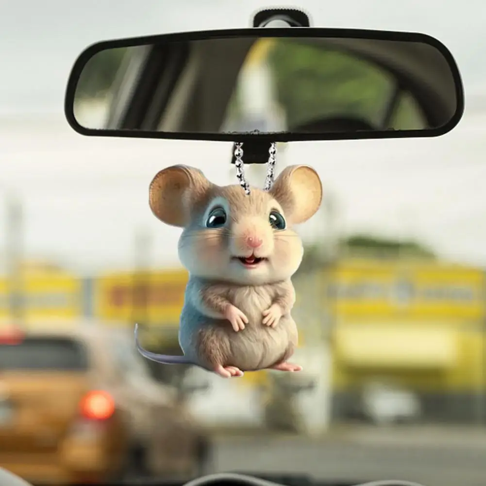 

Window Decoration Adorable Mouse-shaped Car Pendant for Rearview Mirror Cute Ornament for Car Easy to Hang Auto Accessory