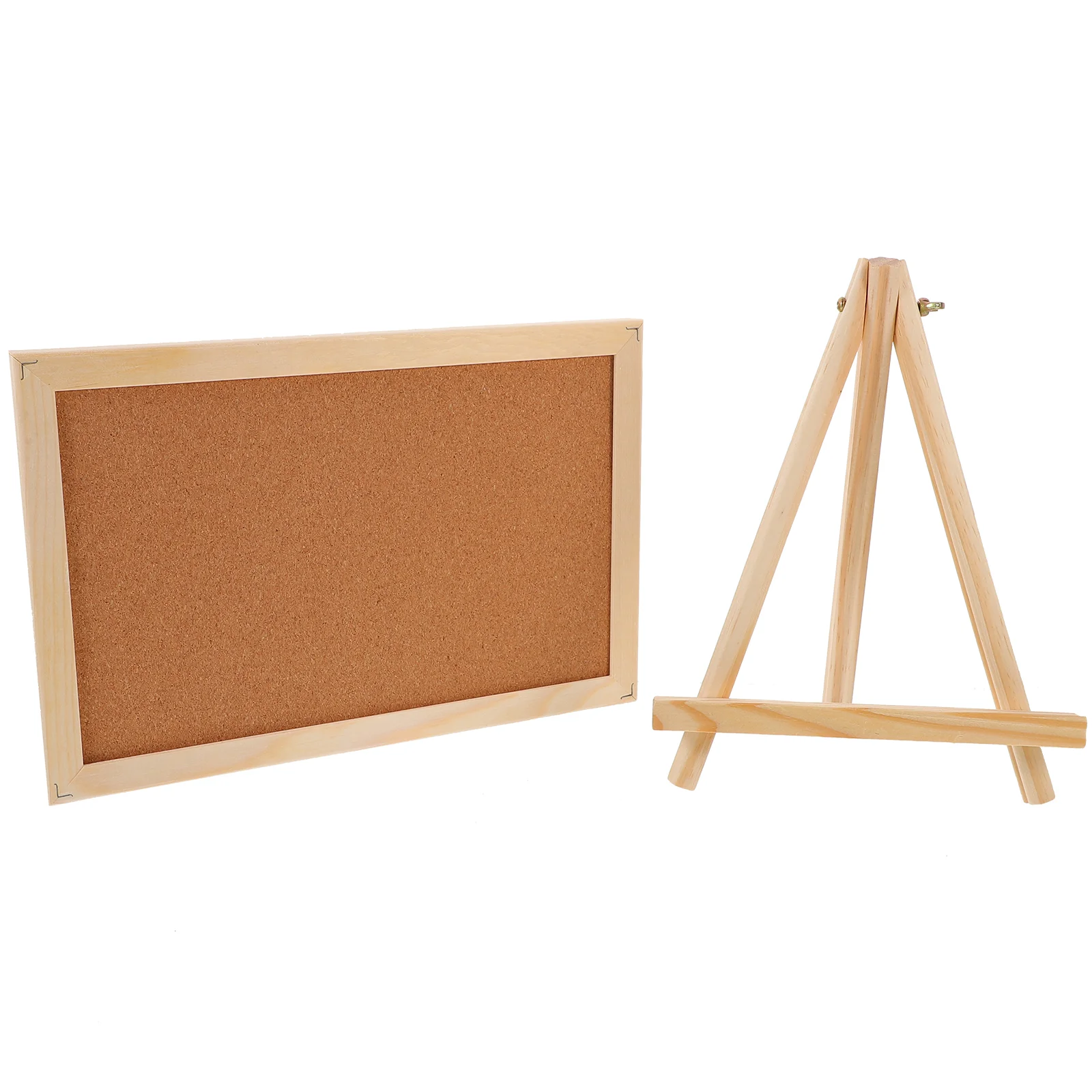 Wooden Frame Message Board Cork Bulletin Display Memo Notice Home Photo Framed Monitor Stand for Desk