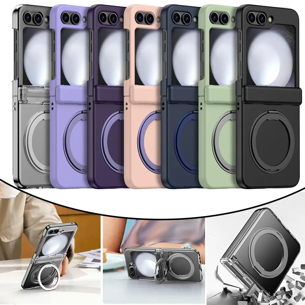 เคสป้องกันโทรศัพท์มือถือแบบแม่เหล็กสำหรับซัมซุง Flip6แพคเกจเต็มรูปแบบป้องกันการตกรองรับ R0U6ชาร์จไร้สาย