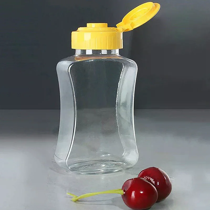180ml Honey Squeeze Bottle Condiment/Ketchup Dispensers Flip Cap Refillable Syrup Jars Leakproof Containers Squeezable Bottles
