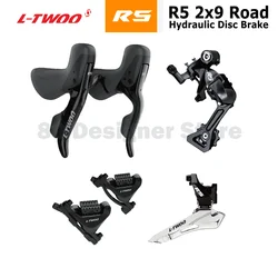 LTWOO R5 Hydraulic 2x9S Road Groupset Shifters Rear/Front Derailleurs Disc Brake Brake R5 18s Alloy Version Road Bike Oil Brake