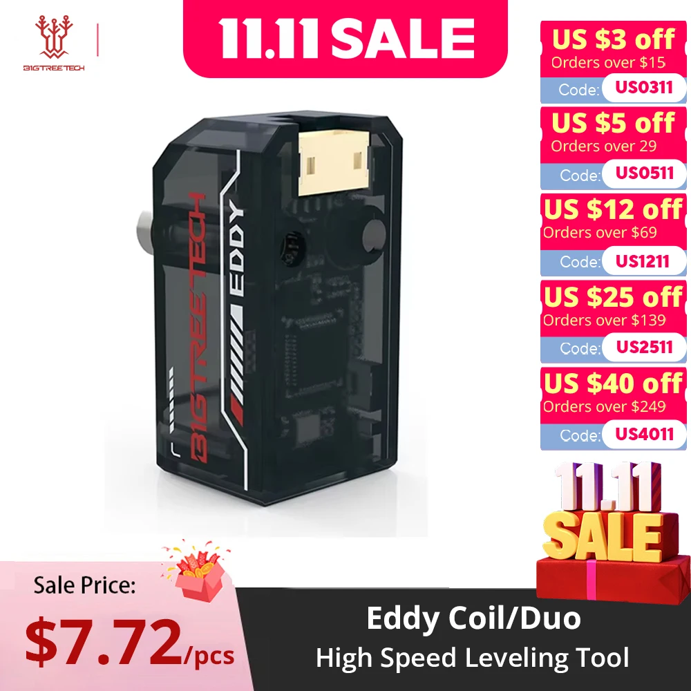 

Высокоскоростной инструмент для выравнивания BIGTREETECH Eddy Duo Eddy Coil для быстрого выравнивания Klipper 20-сезонный для 3D-принтера StealthBurner Voron 2,4 BTT Eddy Duo Klipper