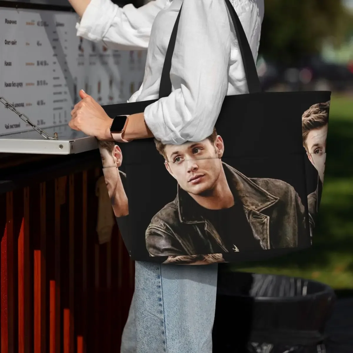 

Сумка-тоут Dean Winchester Supernatural Beach Tote Bag, спортивная сумка для спортзала и йоги, большая сумка-тоут, женская дорожная сумка, сумка для фитнеса