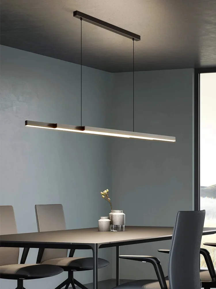 2023 New Multi Layer Strip Lamp Nordic Minimalist Restaurant Light Modern Minimalist Long Bar Front Desk Table Bar Table Pendant