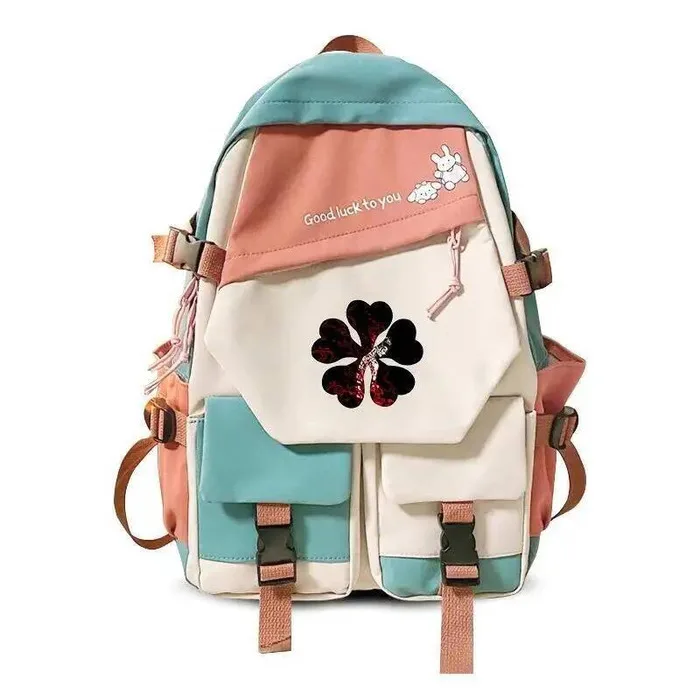 

Blue Green Red Black Clover Student Teens School Bags Backpacks Anime GAME