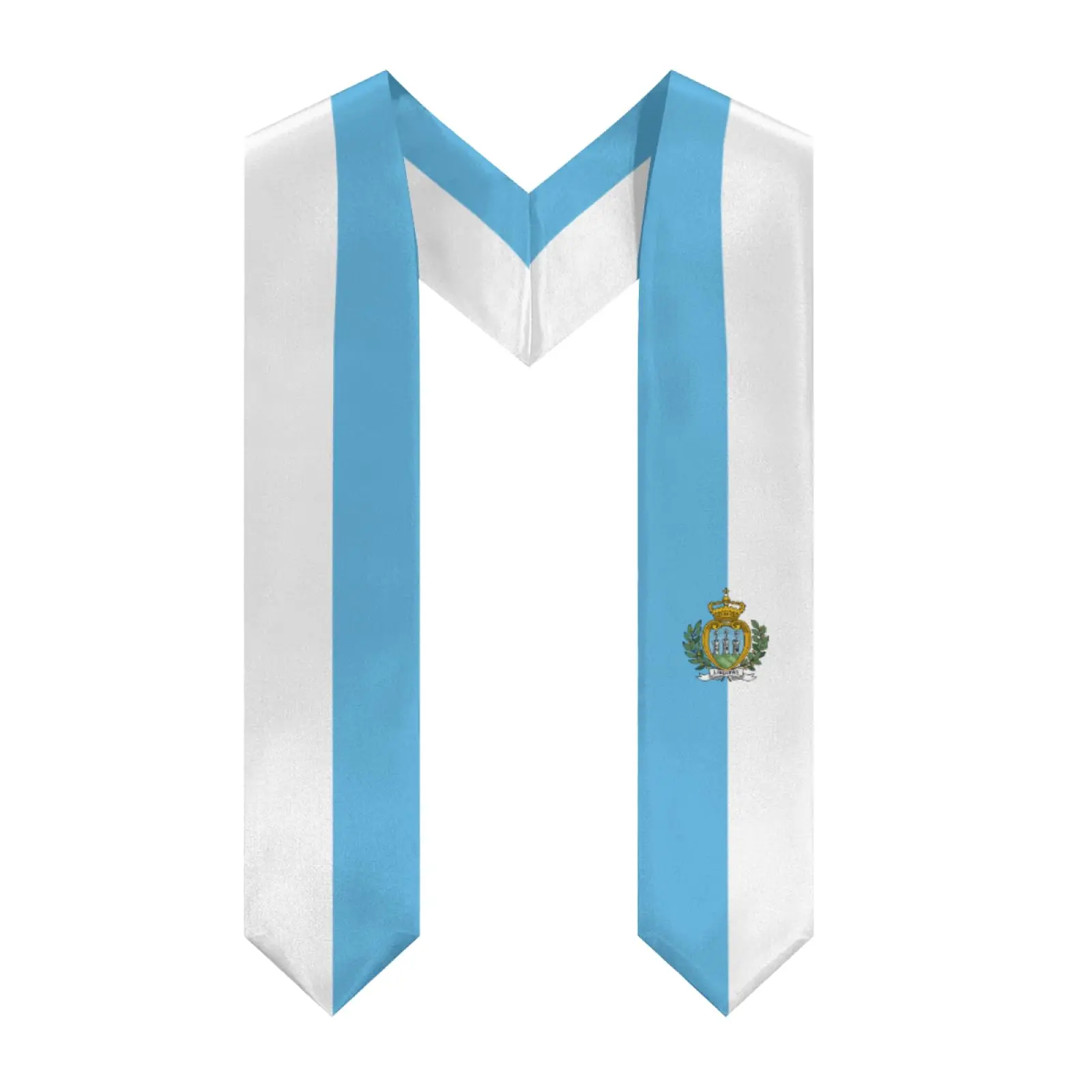 

Эмблема Сан-Марино 2025 года с v-образным вырезом, выпускной палантин, шаль, пояс чести для учебы, доска для международной студентов