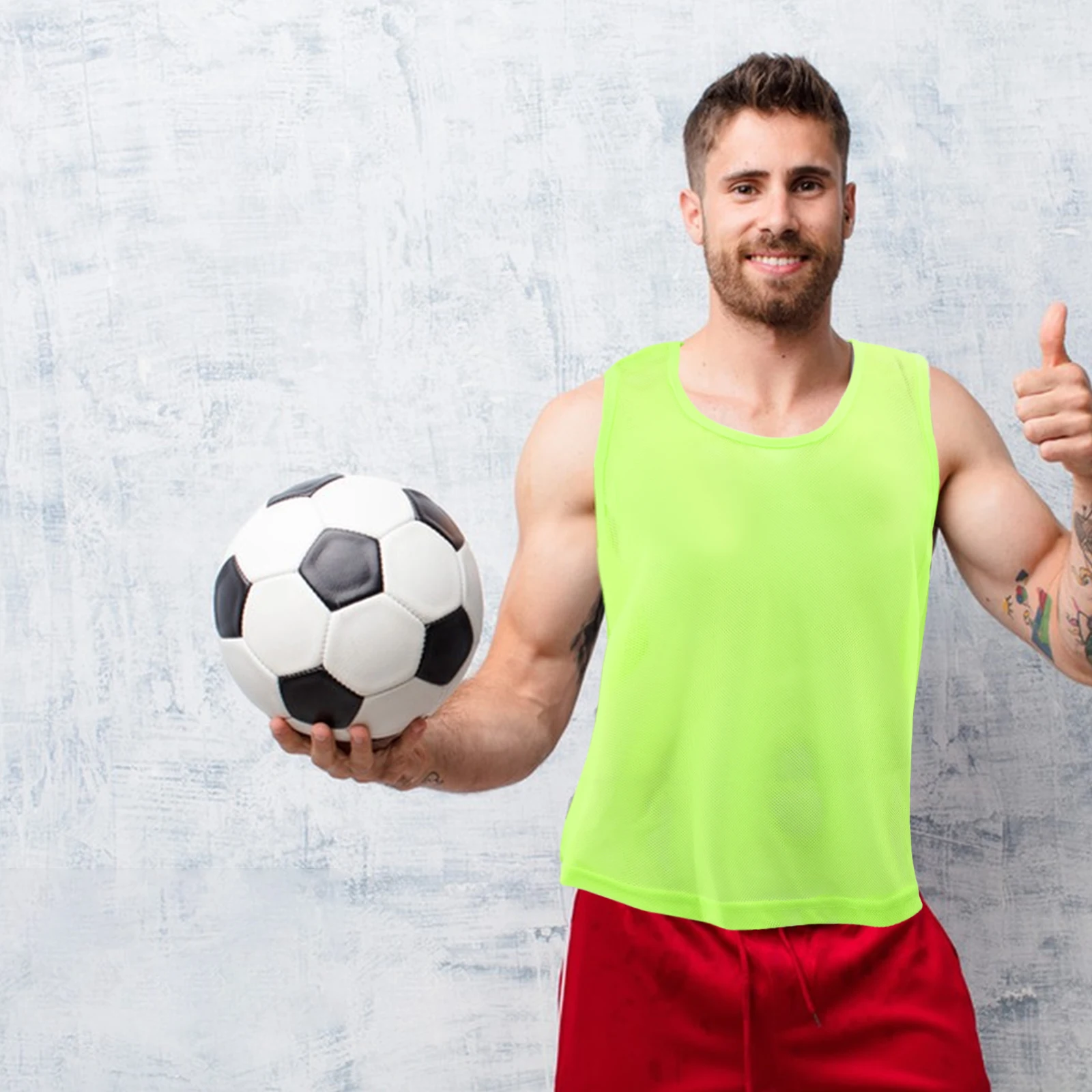 

6pcs Soccer Pinnies Football Training Vests Breathable Quick-Drying Polyester Sports Vests For Basketball Volleyball Lightweight