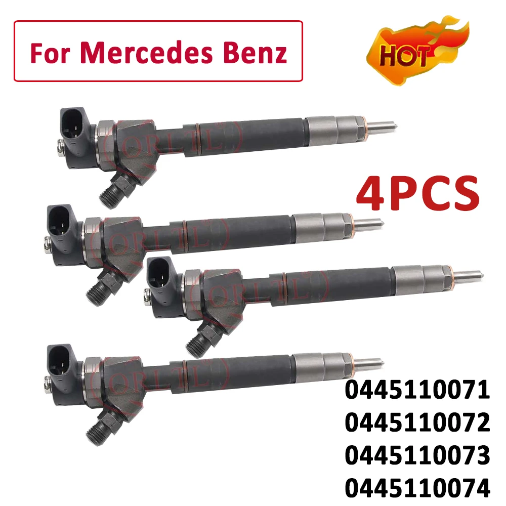 A61107009870080 4PCS 0445110071 Common Rail Fuel Injector 0445110072 Diesel 0445110073 0445110074 For Mercedes-Benz 6110701787