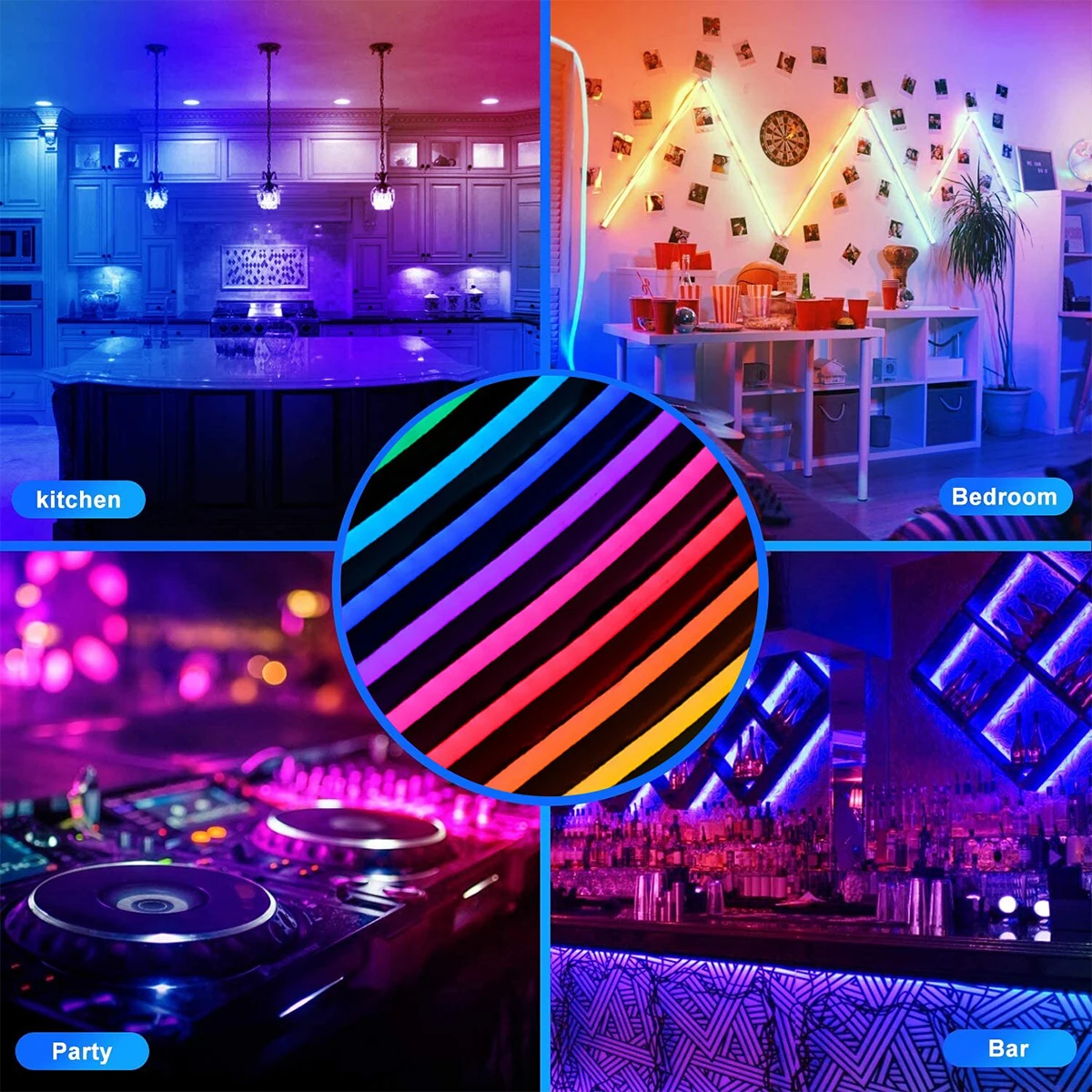 3M 5M Remote Control RGB LED Neon Light USB Flexible Waterproof Neon Light Strip for Party Bedroom Neon Light Decoration Light