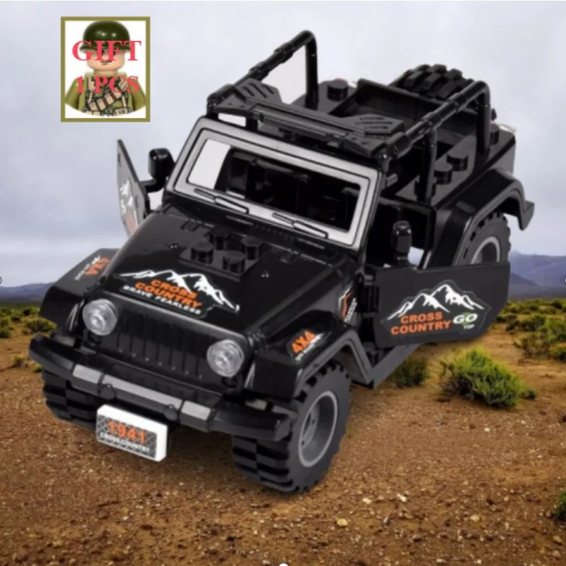 

Военные строительные блоки Jeep в сборе, реальный подарок для мальчика