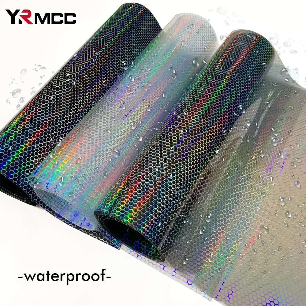 Car Headlights Taillight Film Honeycomb Waterproof Vinyl Wraps PVC Auto Headlight Tint Film Fog Tint Sticker for Car Accessories