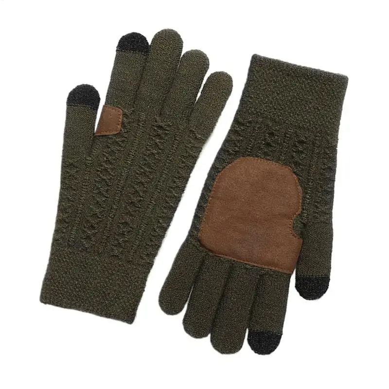 

Touch Screen Winter Gloves Windproof Thermal Knitting Gloves Non-Slip Warm Cold Weather Gloves For Skiing Snowboarding Hiking