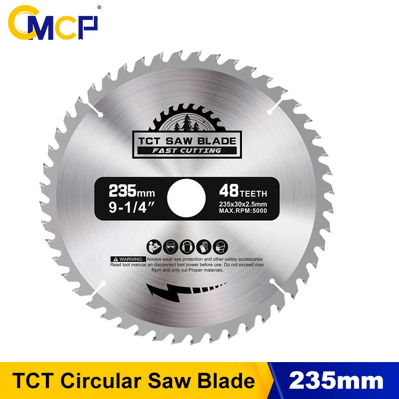 CMCP 1pc 235mm Kreissäge Klinge TCT Sägeblatt für Holzbearbeitung Werkzeuge 24/40/48T Hartmetall holz Trennscheibe