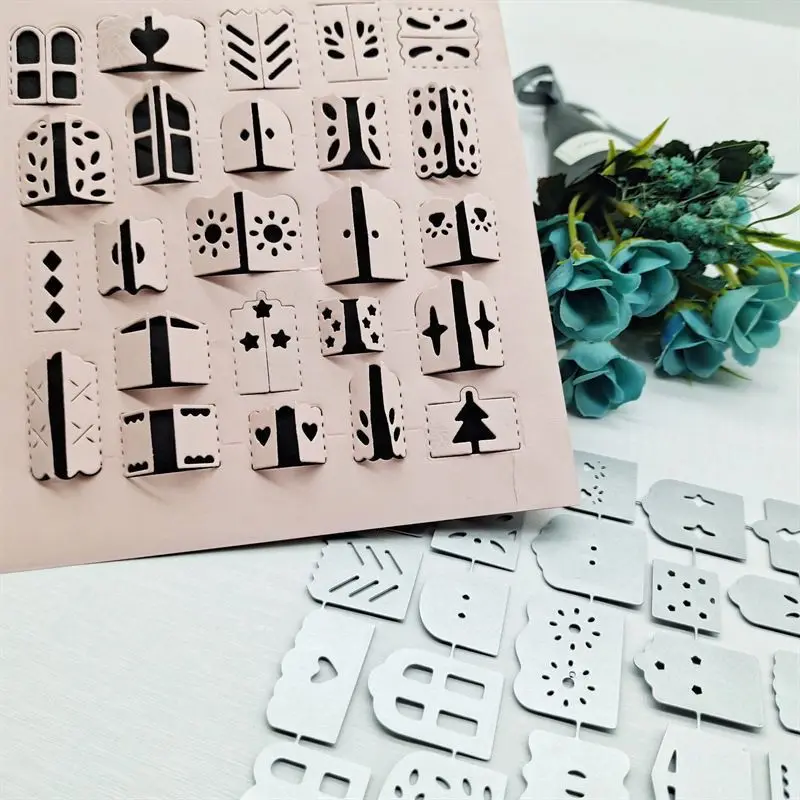 Hollow Irregular Window Door Metal Cut Dies Stencils for Scrapbooking Stamp/Photo Album Decorative Embossing DIY Paper Cards