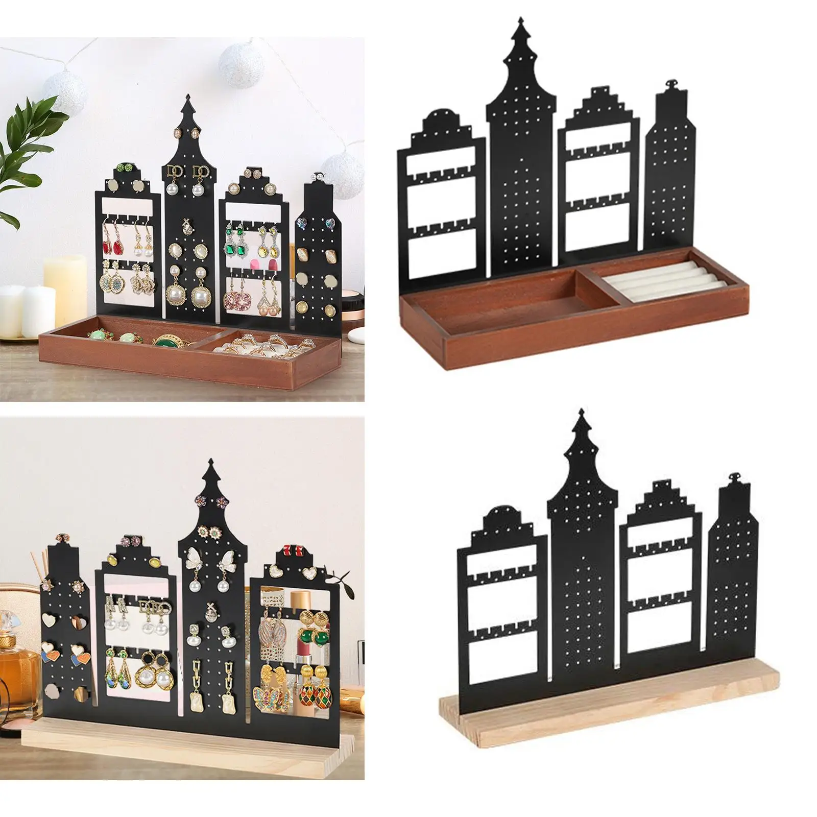 حامل عرض الأقراط لمتجر البيع بالتجزئة عرض معدني لسطح الطاولة الأم النوم