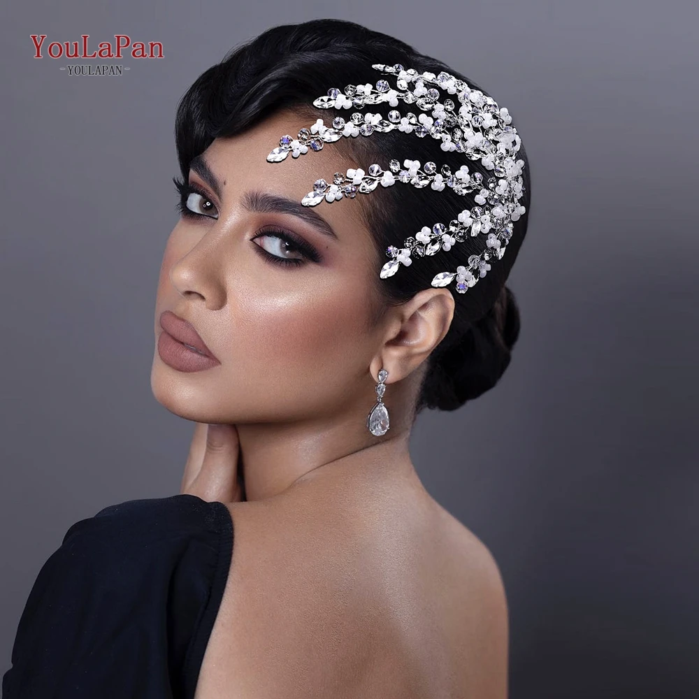 YouLaPan Fashion Shining Crystal Headband Rhinestone Comb Bridal Headwear Luxury Wedding Dress Hair Accessories HP651