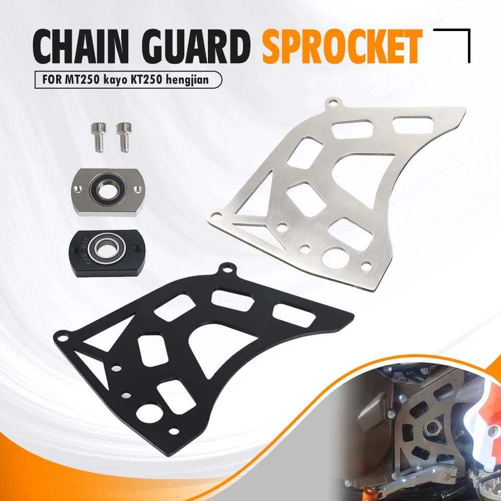 

Motorcycle For Loncin MT250 MT-250 Kayo KT250 KT-250 Hengjian 2 Stroke DT23 DT-23 Front Chain Sprocket Cover Protection Parts